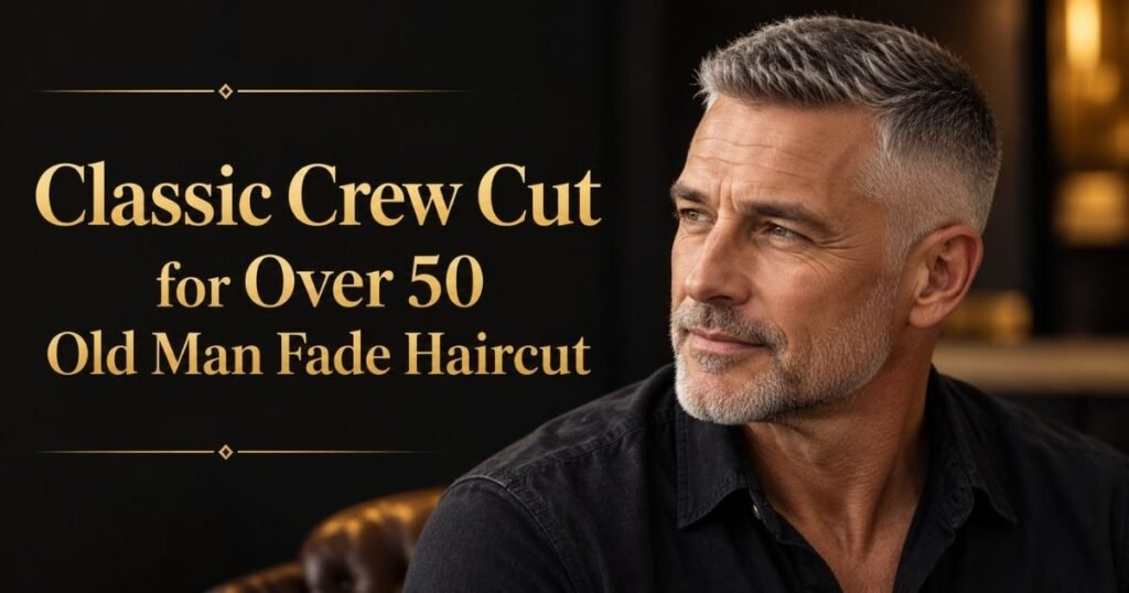 Classic Crew Cut for Over 50 Old Man Fade Haircut