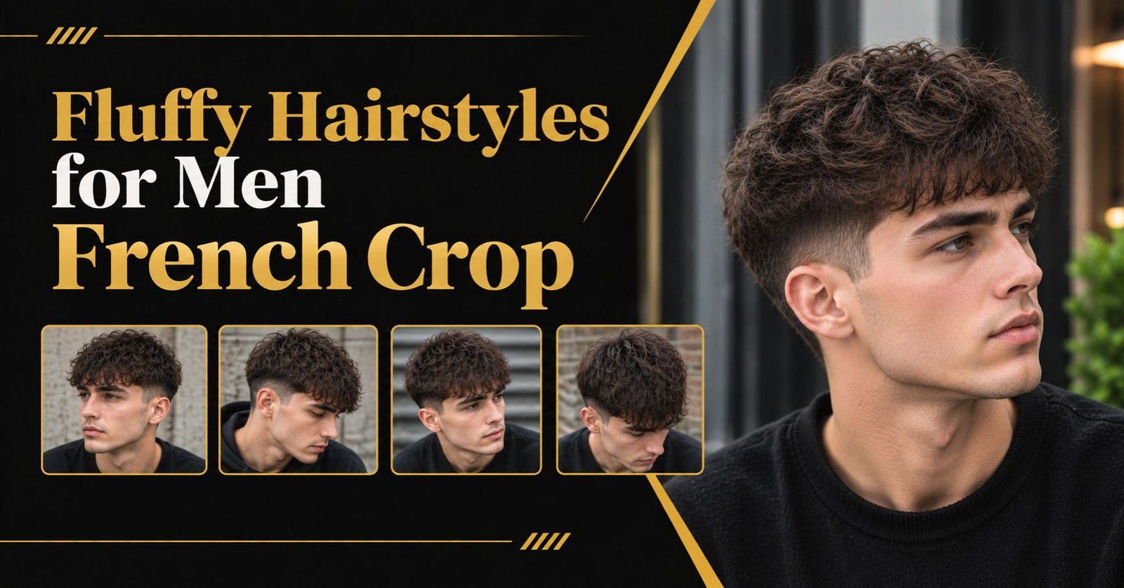 Fluffy Hairstyles for Men French Crop