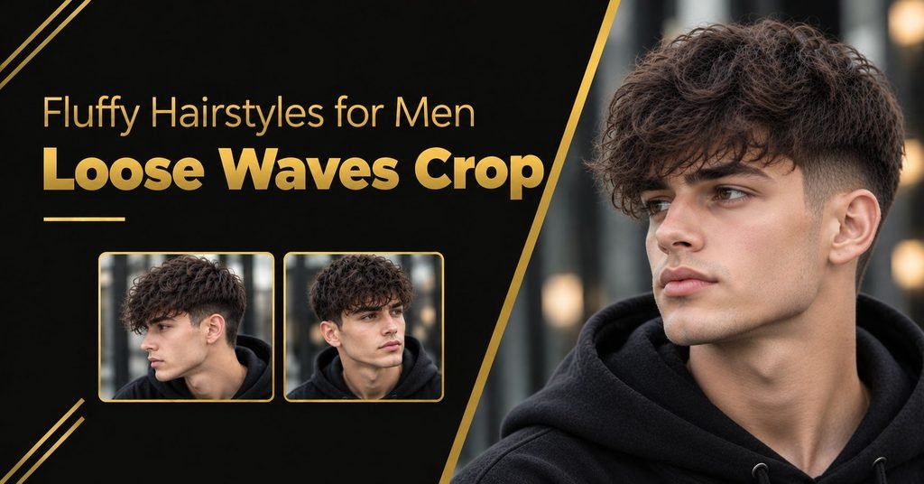 Fluffy Hairstyles for Men Loose Waves Crop