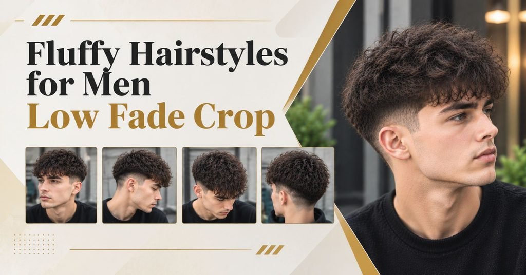 Fluffy Hairstyles for Men Low Fade Crop