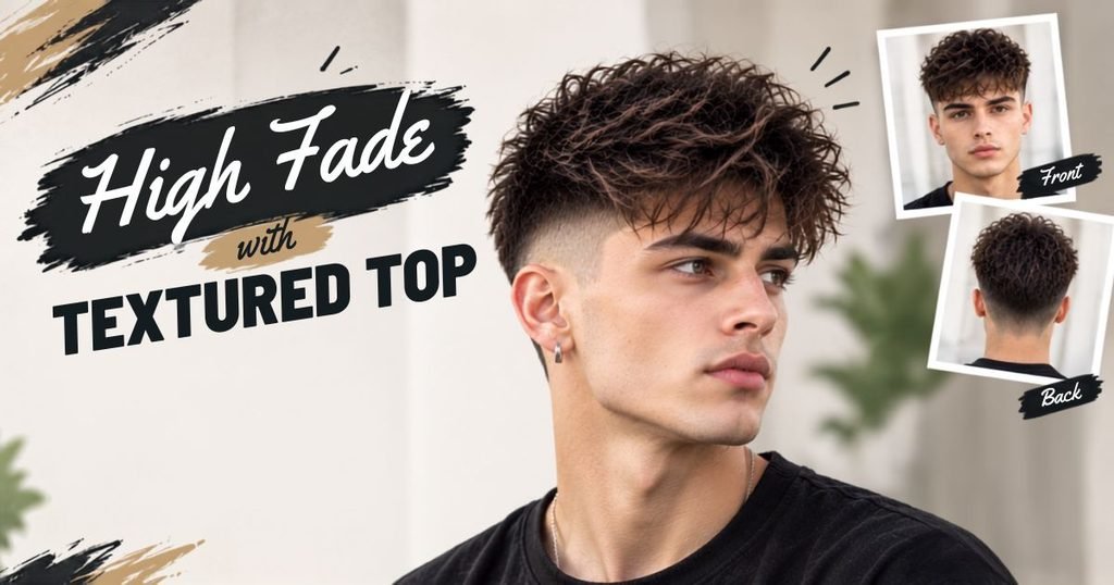 High Fade with Textured Top Haircut