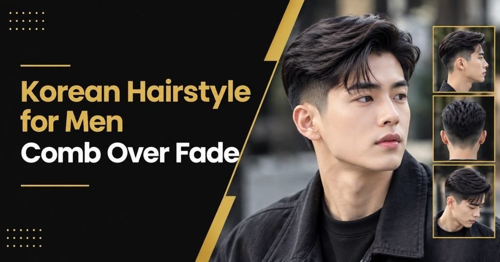 Korean Hairstyle for Men Comb Over Fade
