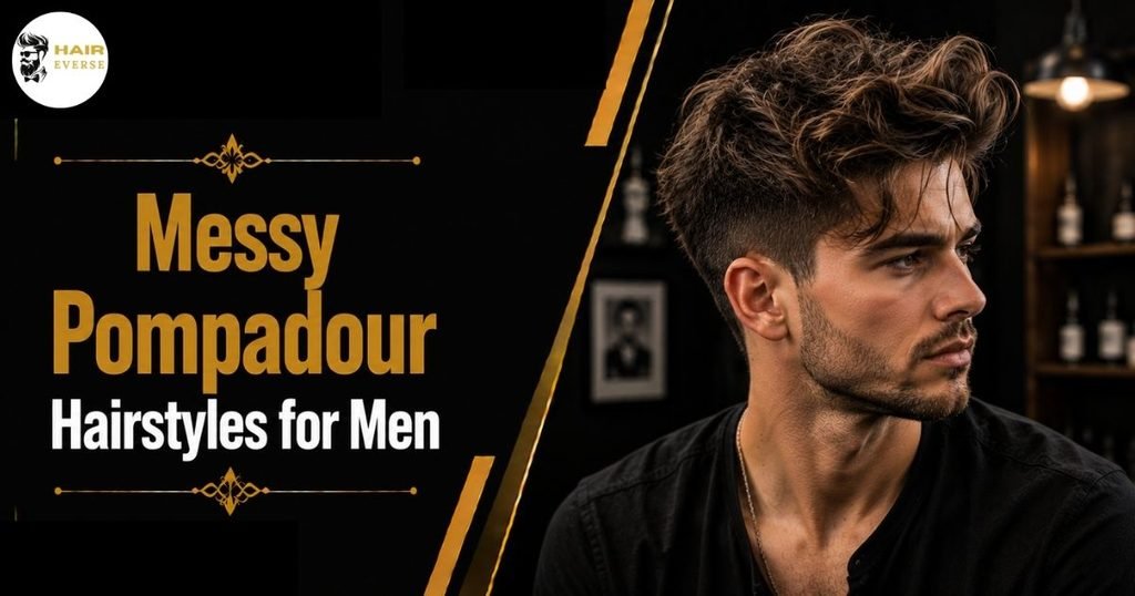 Messy Pompadour Hairstyles for Men