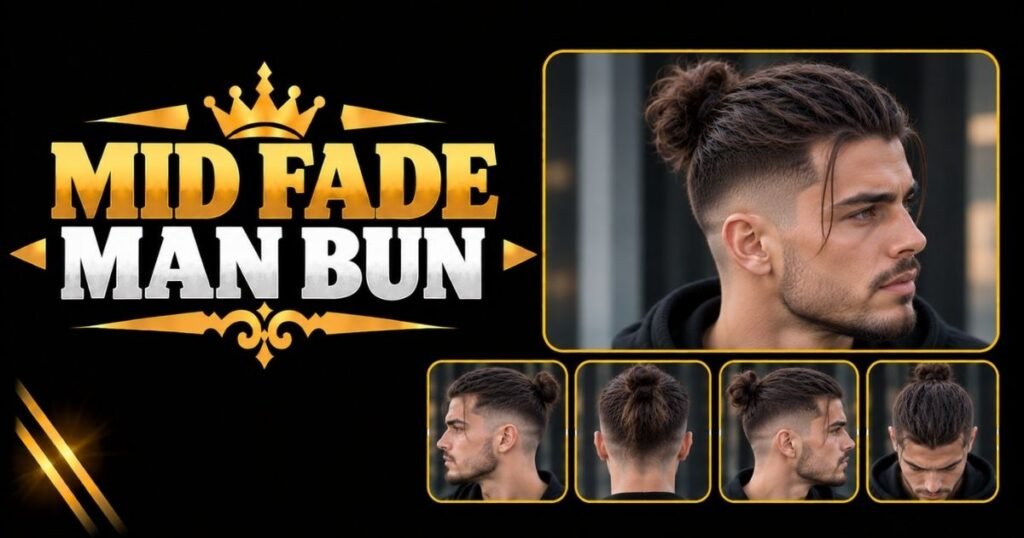 Mid Fade Man Bun