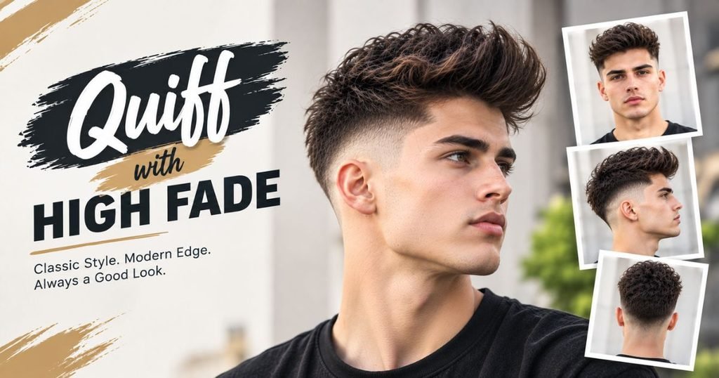 Quiff with High Fade Haircut Designs