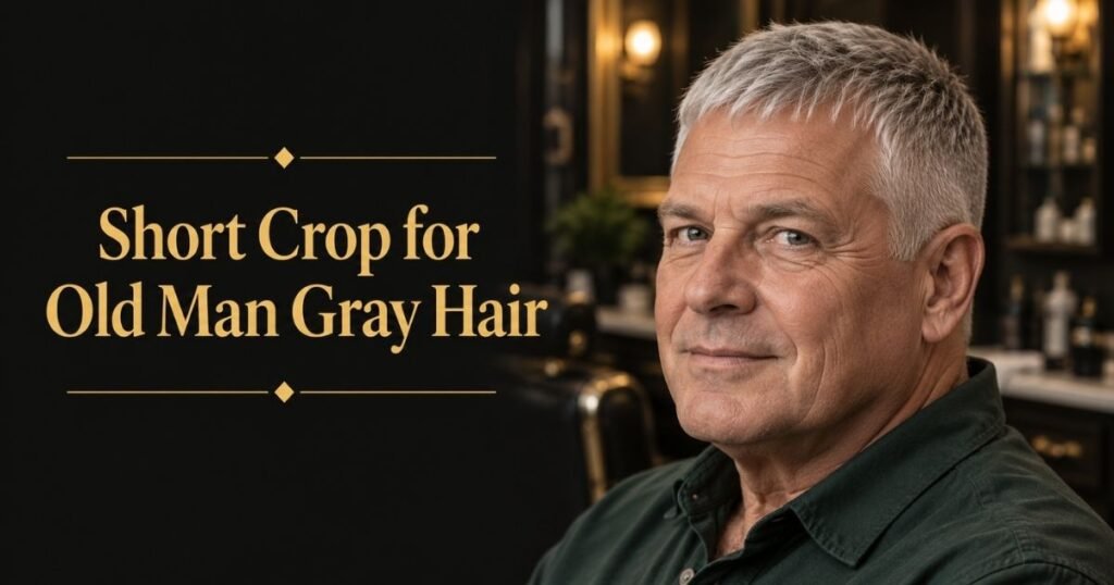 Short Crop for Old Man Gray Hair