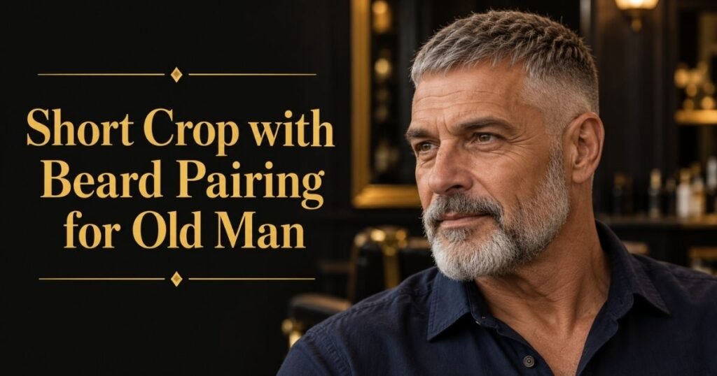 Short Crop with Beard Pairing for Old Man