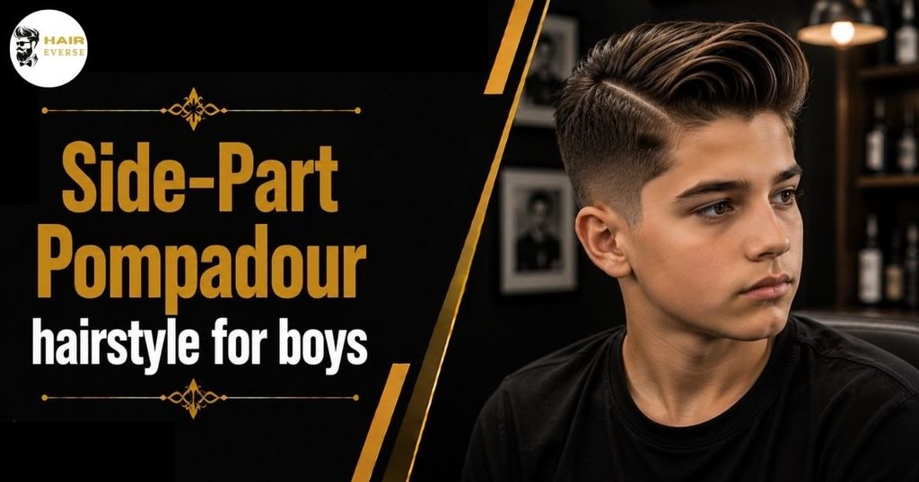 Side-Part Pompadour hairstyle for boys