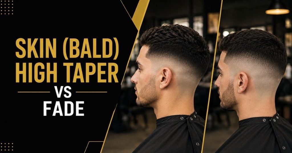 Skin (Bald) High Taper vs Fade