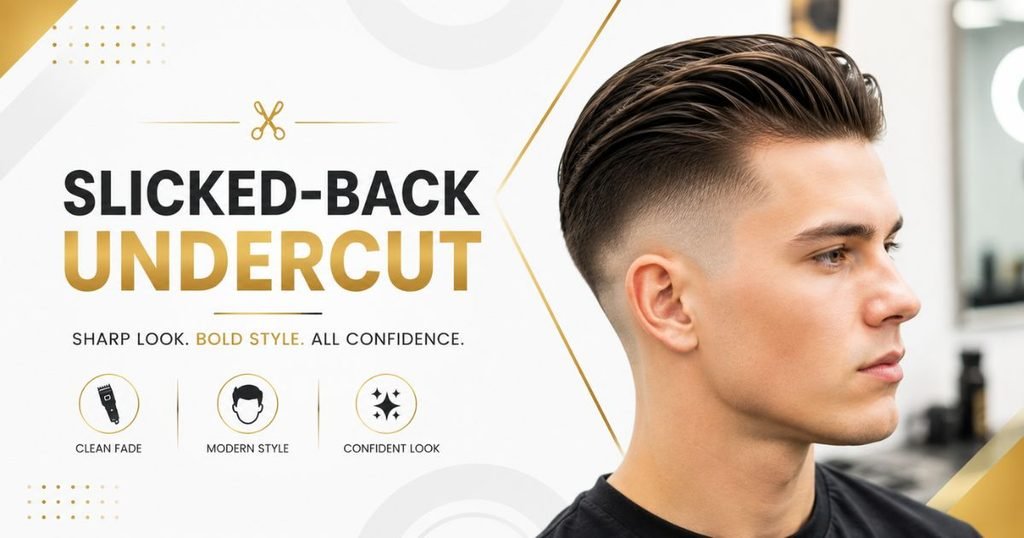slicked-back undercut hairstyle