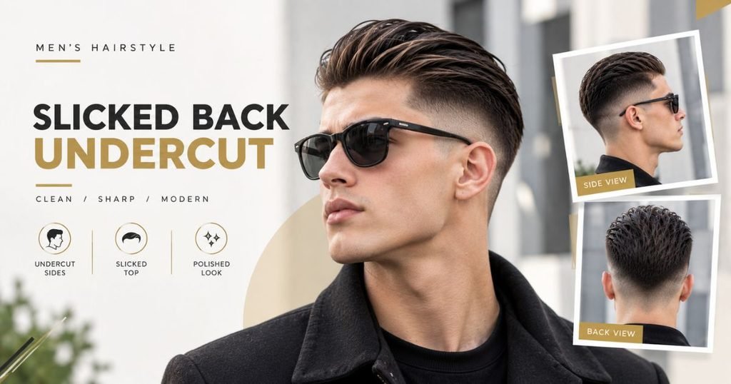 slicked-back undercut hairstyle