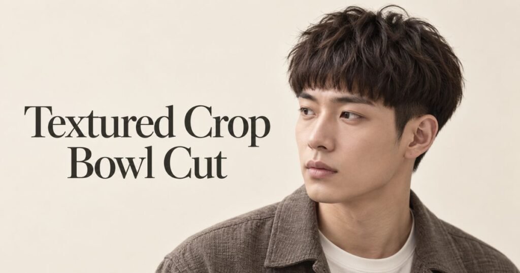 Textured Crop Bowl Cut