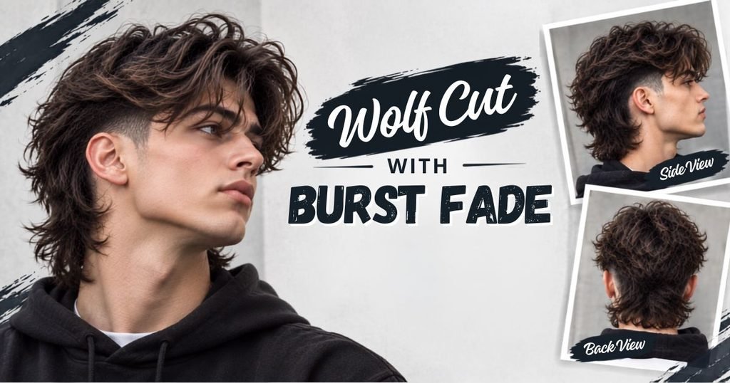 Wolf Cut with Burst Fade