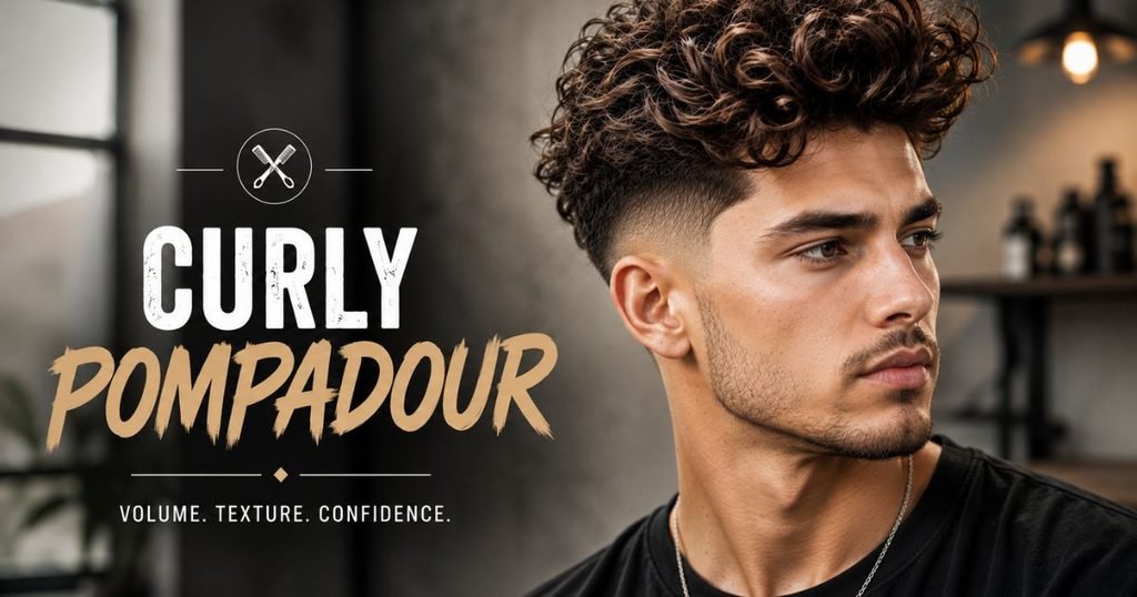 curly pompadour haircut