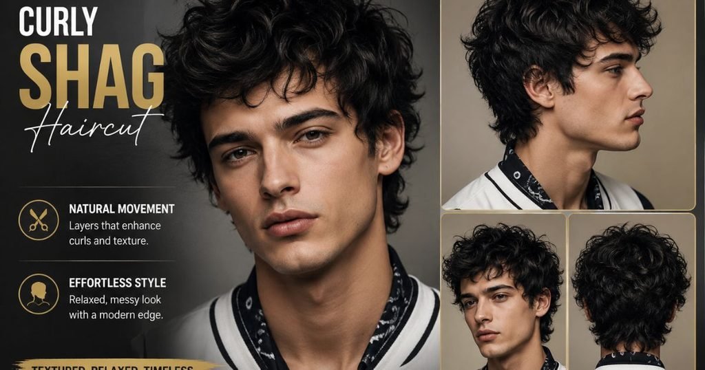 curly shag haircut men