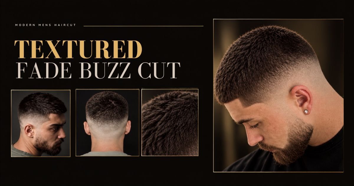 textured low fade buzz cut
